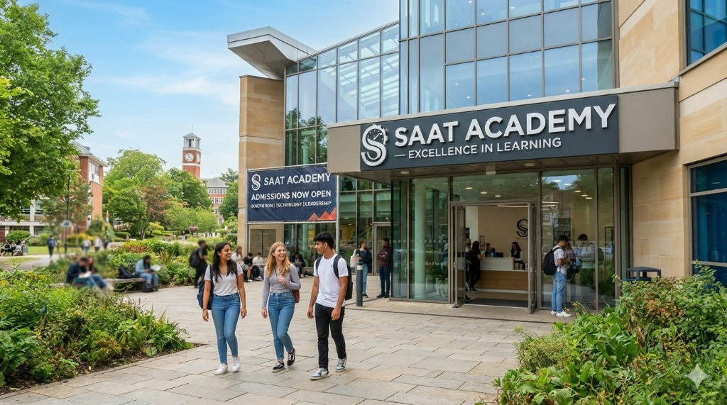 SAAT and GAT educational platform interface with students studying and analytics
